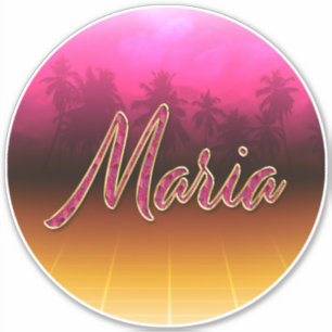 Marie Prénom Nom golden rose Autocollants Autocoll