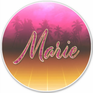 Marie Vorname Name golden pink Aufkleber Sticker