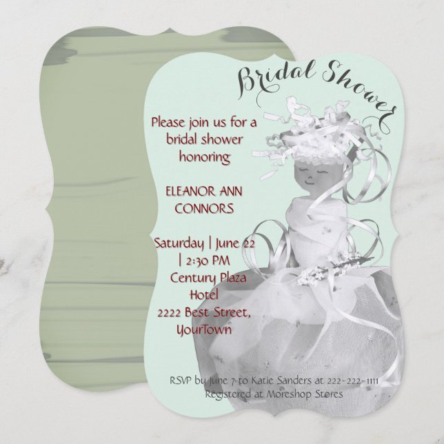 Mariée abstraite Modèle de robe Cadeau de mariage  (Devant / Derrière)