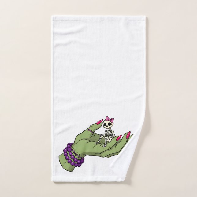 Mariée de Frankenstein main avec Skeleton Bow | J' (Serviette à main)