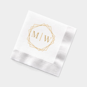 Mariée Mari Polygone Mariage 2 Monogramme Initial