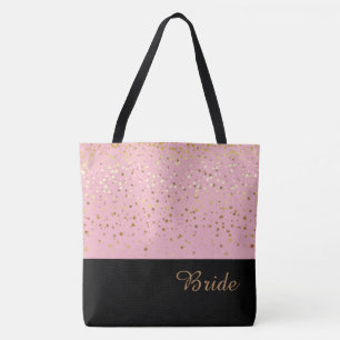 Mariée Sac fourre-tout rose et Petite étoiles d'or