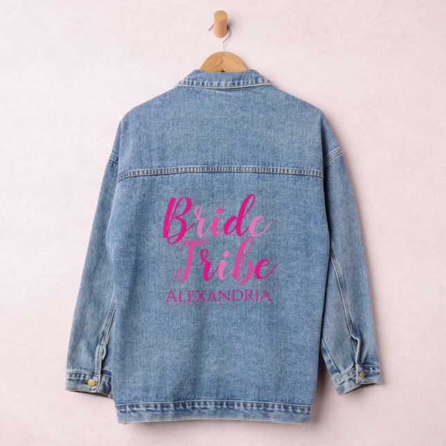 Mariée Tribe Hot rose Typographie Bachelorette (Hangar)