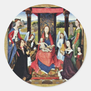 Marienaltar Sir John Donne von Kidwelly Runder Aufkleber