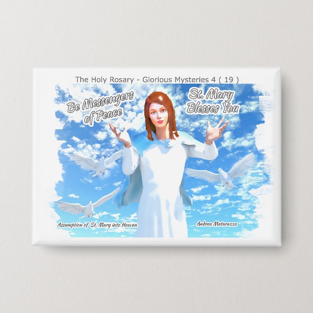 Marienerscheinung in den Himmel Button (Vorderseite)