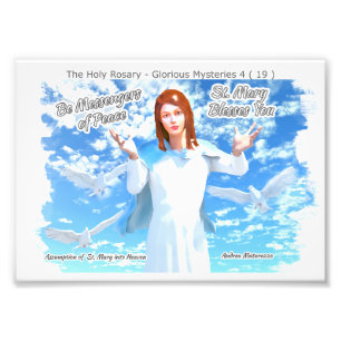 Marienerscheinung in den Himmel Fotodruck