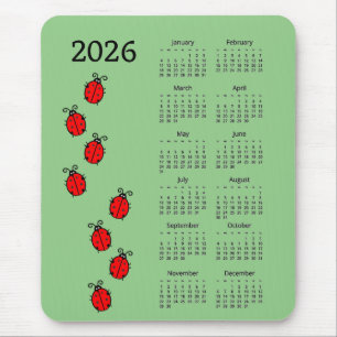 Marienkäfer 2026 Kalender Mauspad