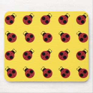 Marienkäfer 60er Retro cool rot gelb Mousepad
