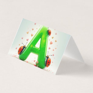 Marienkäfer Alphabet Kinder Lernkarte