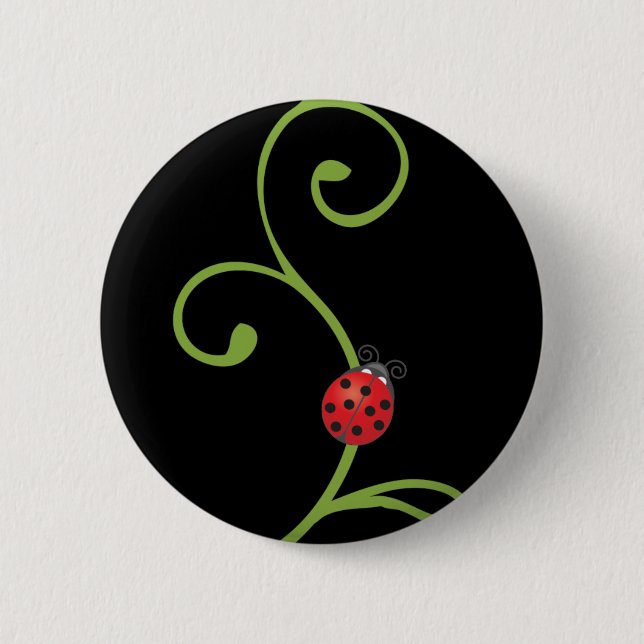 Marienkäfer am Rebstock Button (Vorderseite)