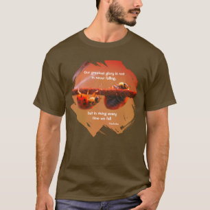 Marienkäfer Attitüde Inspirierendes Konfuzius-Zita T-Shirt