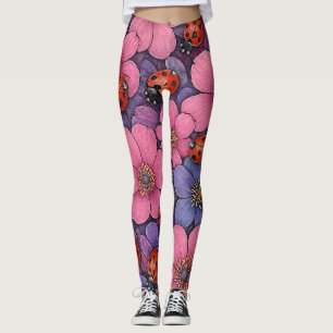 Marienkäfer Blumen Leggings
