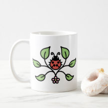Marienkäfer-Blumen-Tasse