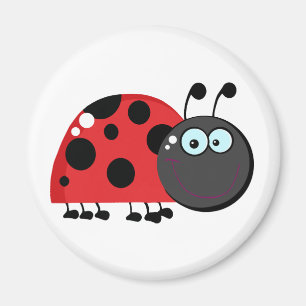 Marienkäfer-Cartoon-Charakter Magnet