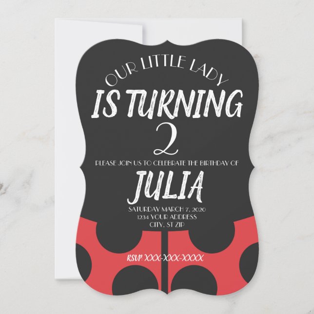 Marienkäfer-Einladungen Einladung (Vorderseite)