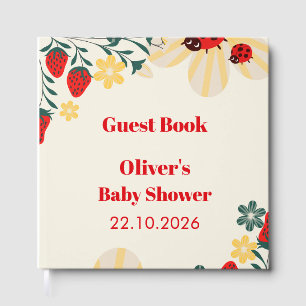 Marienkäfer & Erdbeere Baby Shower Gästebuch