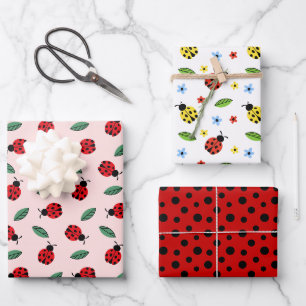 Marienkäfer-Geschenkpapier, Insektengeschenkverpac Geschenkpapier Set