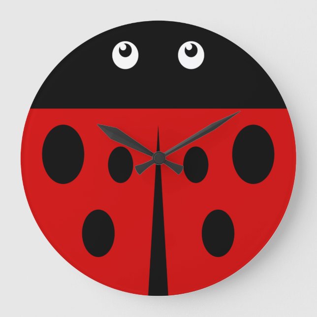 Marienkäfer Große Wanduhr (Vorderseite)
