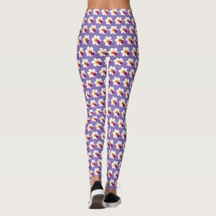 Marienkäfer-Herzen und Blumen Leggings in Sonderfa