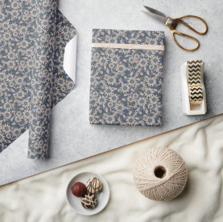 Marienkäfer in Blau Geschenkpapier