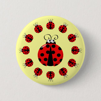 Marienkäfer-Knopf Button