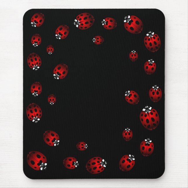 Marienkäfer-Kunst Mousepad (Vorne)