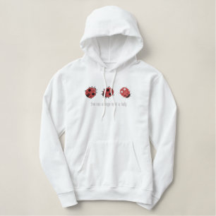 Marienkäfer-Liebe Bestickter Hoodie