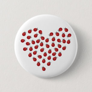 Marienkäfer-Liebe-Herz Button