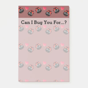 Marienkäfer-Liebe (Muster) Post-it Klebezettel