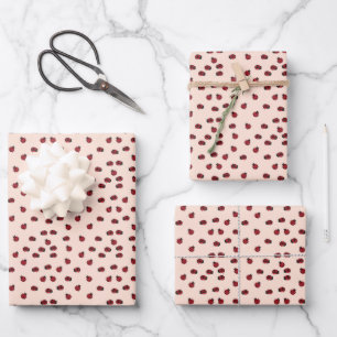 Marienkäfer Muster Geschenk Geschenkpapier Set