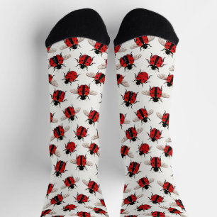 Marienkäfer-Muster Socken