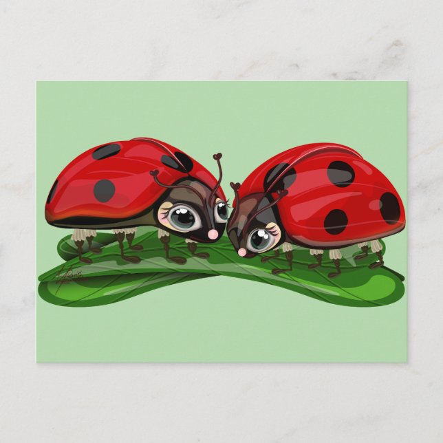 Marienkäfer  postkarte (Vorderseite)