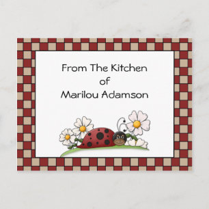 Marienkäfer Rezeptkarten Postkarte