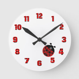 Marienkäfer Runde Wanduhr