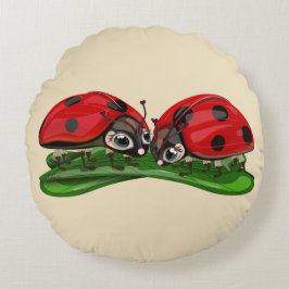 Marienkäfer  rundes kissen