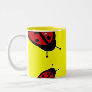 Marienkäfer-Tasse Zweifarbige Tasse