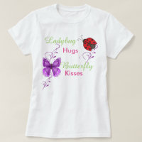 Marienkäfer umarmt Schmetterlings-Kuss-T-Shirt