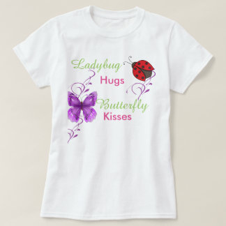 Marienkäfer umarmt Schmetterlings-Kuss-T-Shirt T-Shirt
