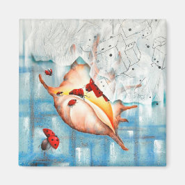 Marienkäfer und Muschel Magnet