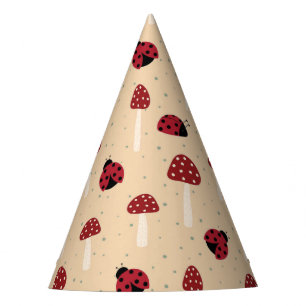 Marienkäfer und rote Pilze Partyhütchen