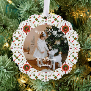 Marienkäfer-Weihnachtsschmuck Rot Weiß Grün Ornament Karte
