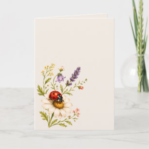Marienkäfer Wildblume Karte