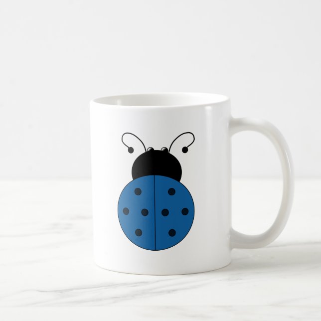 Marienkäferblau Kaffeetasse (Rechts)