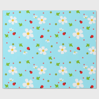 Marienkäfergarten Florales Nahtloses Muster Geschenkpapier