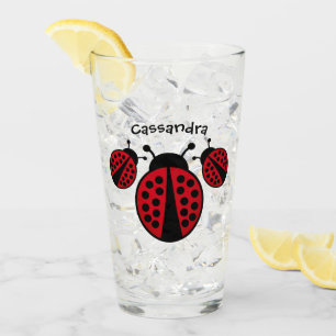 Marienkäferliebhaber mit Ihrem Namen Glas