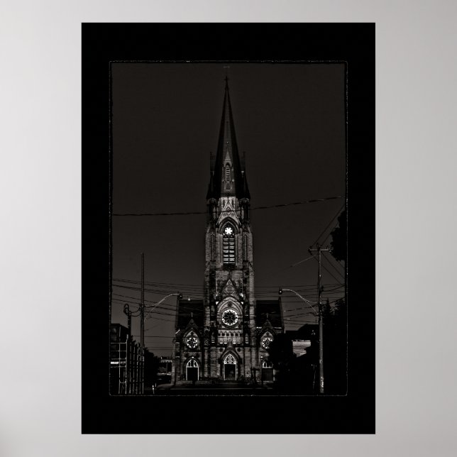 Marienkirche Nr. 1 mit Grenze Poster (Vorne)