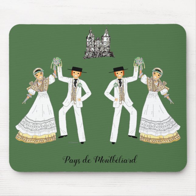Marienkostüme au Pays de Montbéliard Mousepad (Vorne)