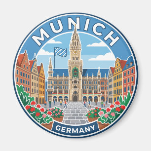 Marienplatz Deutschland Magnet