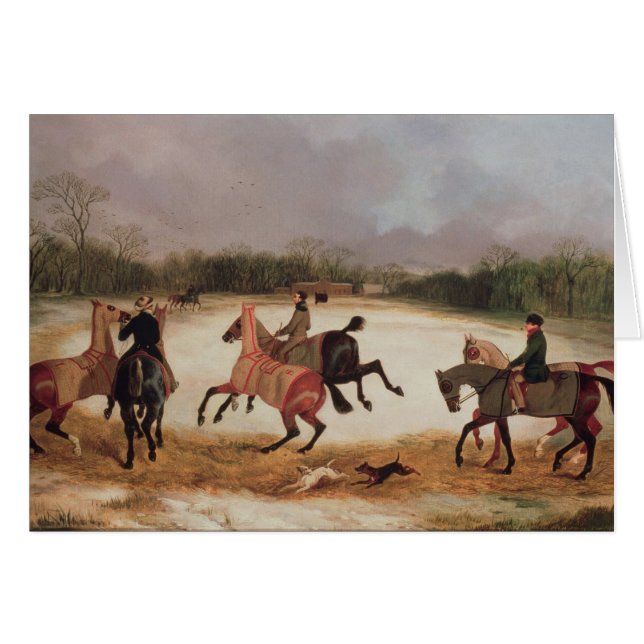 Mariés exerçant des chevaux de course (Devant horizontal)