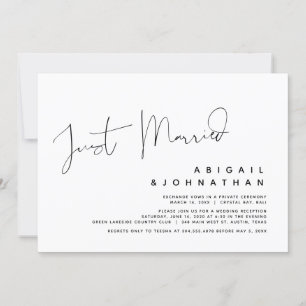Mariés, Faire-Part de Mariage en Elopement